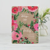 Waterverf Botanische stoffen Anemone Cardstock geï Kaart (Staand voorkant)