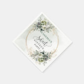 Waterverf Botanische Sweet 16 Eucalyptus Servetten (Hoek)