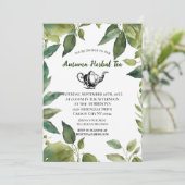 Waterverf Botanische Tea Party Kaart (Staand voorkant)