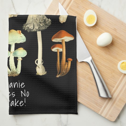 Waterverf  Botanische Toadstools Funny Pun Theedoek (Quarter Fold)