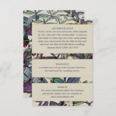 Waterverf botanische trouwgastinformatie informatiekaartje (Voorkant / Achterkant)