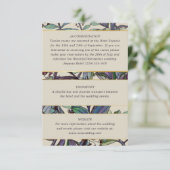 Waterverf botanische trouwgastinformatie informatiekaartje (Staand voorkant)