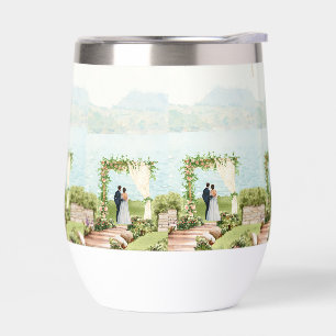 Waterverf Botanische Trouwmok – Cadeautje voor gas