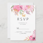 Waterverf botanische tuin bloemen RSVP Kaart (Voorkant)