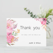 Waterverf botanische tuin bloemendank u kaart (Staand voorkant)