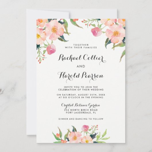 Waterverf botanische tuin kaart (Voorkant)