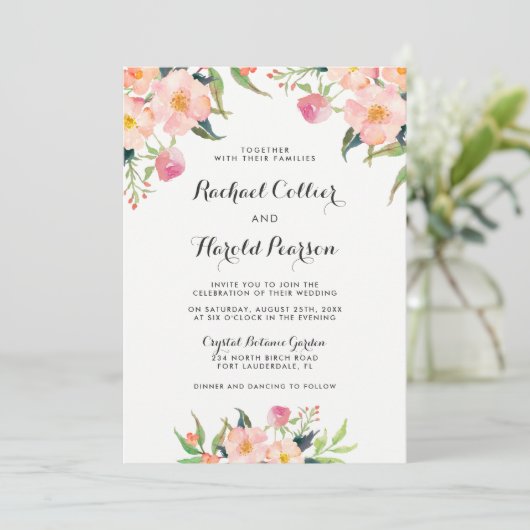 Waterverf botanische tuin kaart (Staand voorkant)