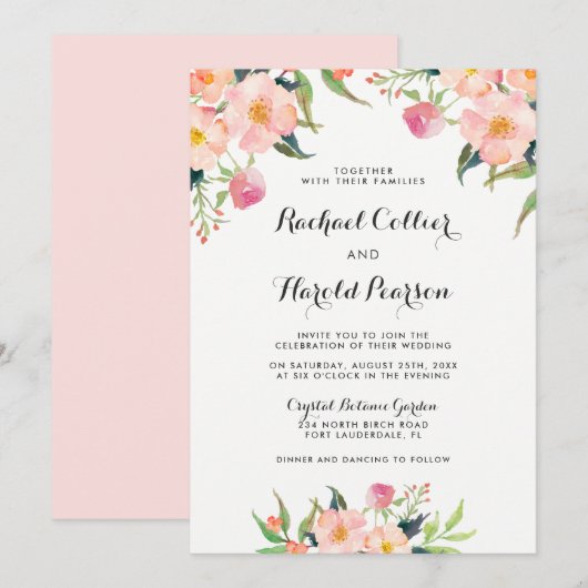 Waterverf botanische tuin kaart (Voorkant / Achterkant)