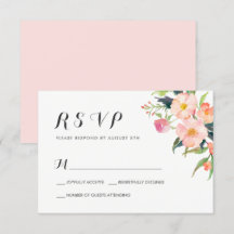 Waterverf botanische tuinen Floral RSVP respons