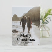 Waterverf botanische typografie feestdagenkaart (Staand voorkant)