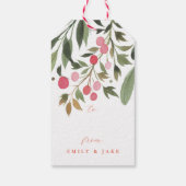 Waterverf botanische vakantie cadeaulabel (Achterkant)