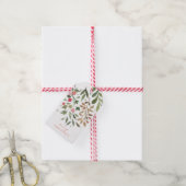 Waterverf botanische vakantie cadeaulabel (Met Touw)