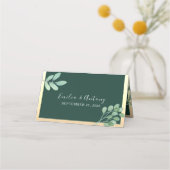 Waterverf Botanische Wedding Place Card Plaatskaartje (Achterkant)