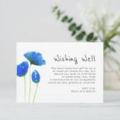Waterverf Botanische wens goed. Floral bruiloft Informatiekaartje (Staand voorkant)