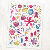 Waterverf Botanische wilde bloem Hedgerow schilder Briefkaart