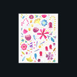 Waterverf Botanische wilde bloem Hedgerow schilder Canvas Afdruk<br><div class="desc">Een modern waterverf schilderij van bloemen en bladeren in rijke herfstkleuren,  verspreid over een witte achtergrond.</div>
