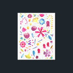 Waterverf Botanische wilde bloem Hedgerow schilder Canvas Afdruk<br><div class="desc">Een modern waterverf schilderij van bloemen en bladeren in rijke herfstkleuren, verspreid over een witte achtergrond.</div>