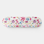 Waterverf Botanische wilde bloem Hedgerow schilder Persoonlijk Skateboard (Horizontaal)