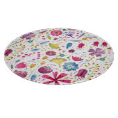 Waterverf Botanische wilde bloem Hedgerow schilder Snijplank (Hoek)