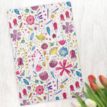 Waterverf Botanische wilde bloem Hedgerow schilder Theedoek<br><div class="desc">Een modern waterverf schilderij van bloemen en bladeren in rijke herfstkleuren,  verspreid over een witte achtergrond.</div>