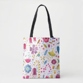 Waterverf Botanische wilde bloem Hedgerow Tote Bag (Voorkant)