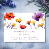 Waterverf botanische wilde bloemen visitekaartje