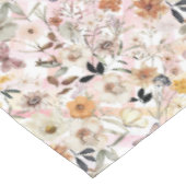 Waterverf Botanische Wildflower Vlinder Initialen Tafelkleed (Gekanteld)