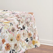 Waterverf Botanische Wildflower Vlinder Initialen Tafelkleed (Voorbeeld)