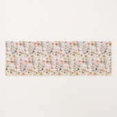 Waterverf Botanische Wildflower Vlinder Initialen Yogamat (Achterkant (horizontaal))