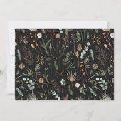 Waterverf botanische zwarte moderne minimum save the date (Achterkant)