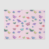 Waterverf botervliegen met hydrangeas tissuepapier (Voorkant)