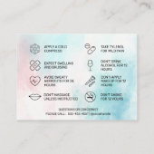 Waterverf Botox Aftercare Visitekaartje (Achterkant)