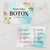 Waterverf Botox Aftercare Visitekaartje (Voorkant / Achterkant)