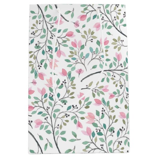 Waterverf Bougainvillea Medium Cadeauzakje (Voorkant)