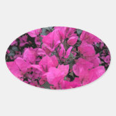 Waterverf-Bougainvillea Ovale Sticker (Voorkant)