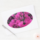 Waterverf-Bougainvillea Ovale Sticker (Envelop)