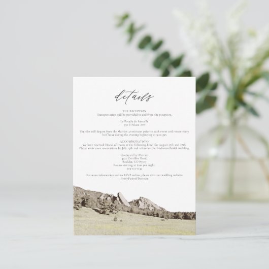 Waterverf Boulder Colorado Flatirons - Kaart (Staand voorkant)