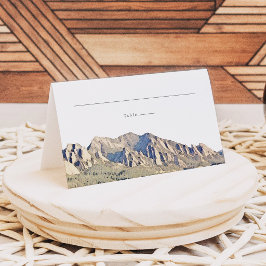 Waterverf Boulder Colorado Flatirons Naam  Plaatskaartje
