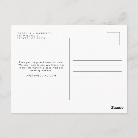 Waterverf Boulder Colorado sparen de Datum Briefkaart (Achterkant)