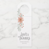 Waterverf Bouquet Blush ID654 Flessenhanger (Voorkant)