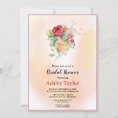 Waterverf bouquet blush roos florale Vrijgezellenf Kaart (Voorkant)