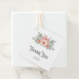 Waterverf Bouquet Dank u Blush ID654 Bedankjes Labels