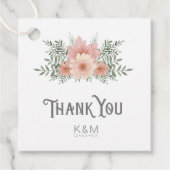 Waterverf Bouquet Dank u Blush ID654 Bedankjes Labels (Voorkant)
