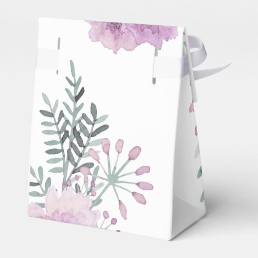 Waterverf Bouquet Dank u Lila ID654 Bedankdoosjes (Achterkant)