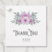 Waterverf Bouquet Dank u Lila ID654 Bedankjes Labels (Voorkant)