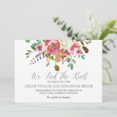 Waterverf Bouquet Elopement-Kaarten Aankondiging (Staand voorkant)