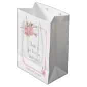 Waterverf Bouquet Floral Bridesmaid Gift Wedding Medium Cadeauzakje (Voorkant Gekanteld)