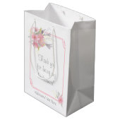 Waterverf Bouquet Floral Bridesmaid Gift Wedding Medium Cadeauzakje (Achterkant Gekanteld)