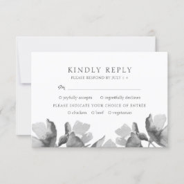 Waterverf bouquet. Floral Wedding RSVP-kaart RSVP Kaartje