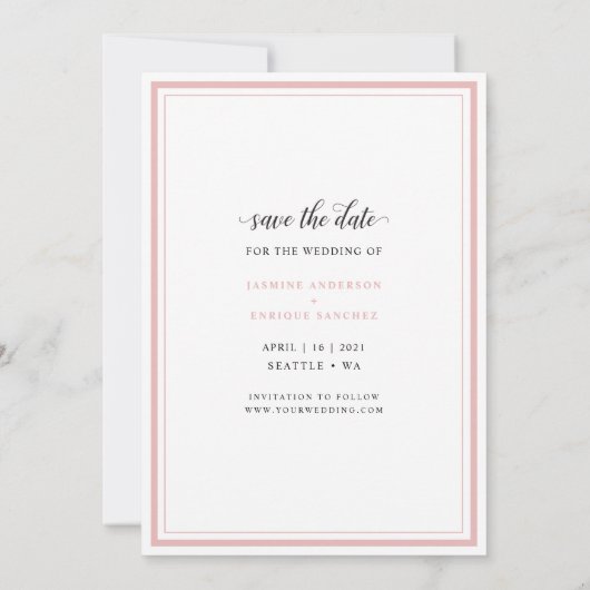 Waterverf Bouquet | Foto's opslaan D Save The Date (Achterkant)